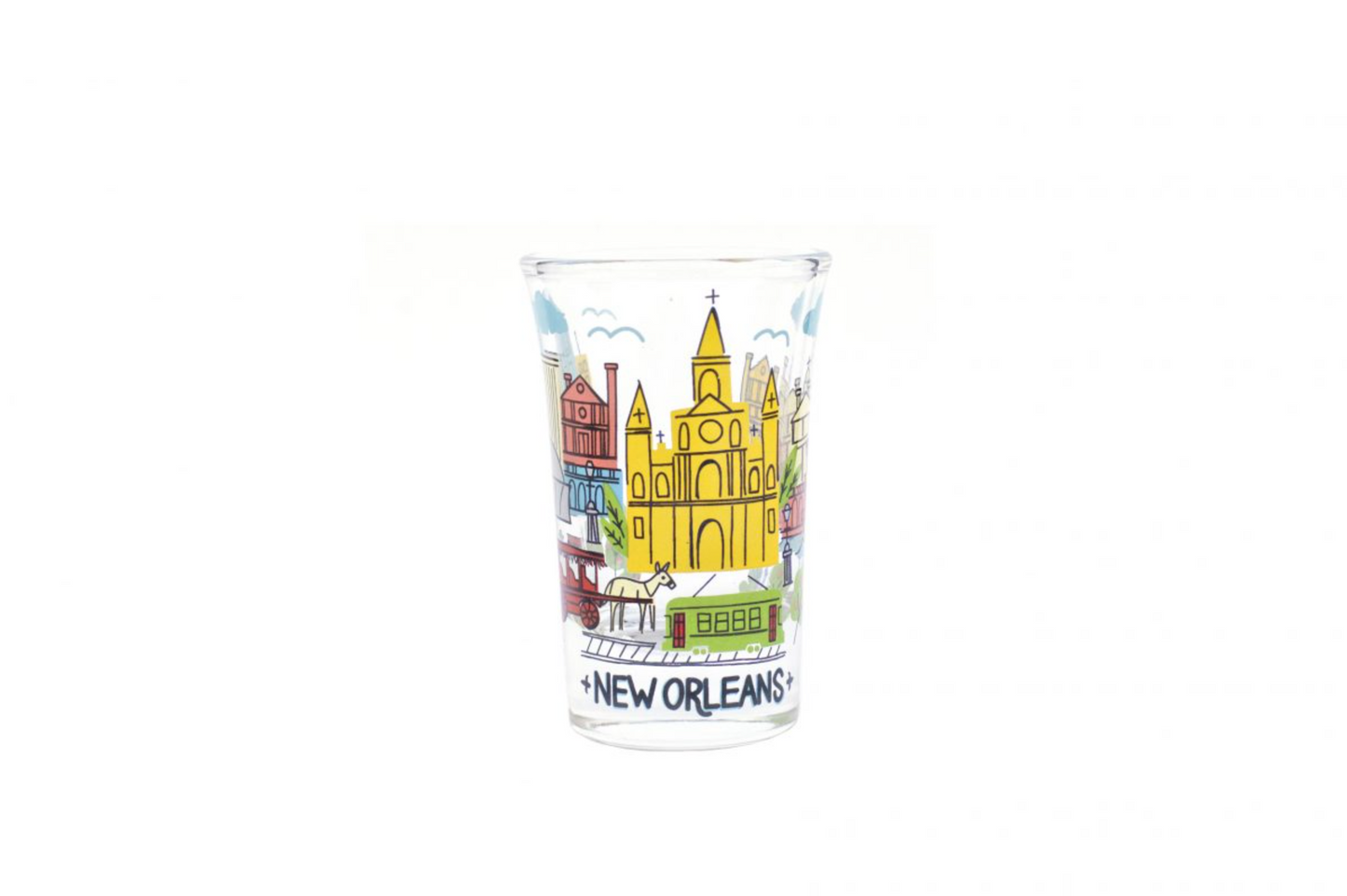 Colorful Quarter Shot Glass