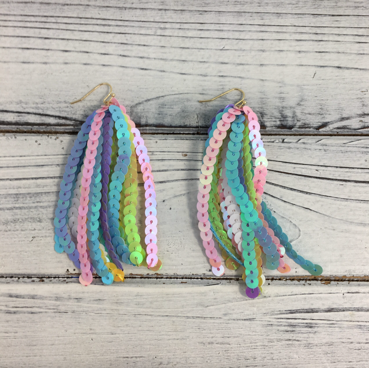 Easter Sequin Tassel Earrings