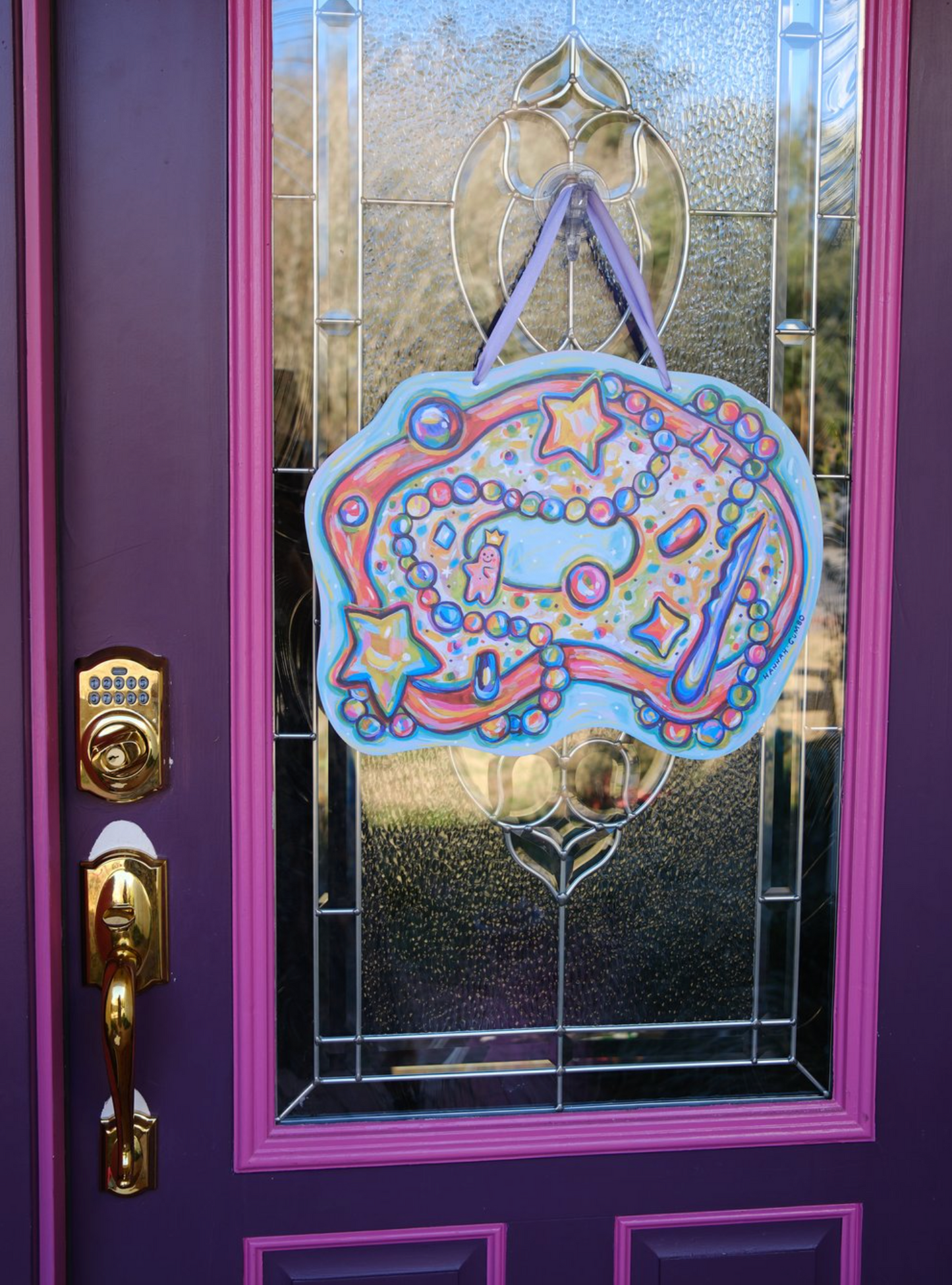 King Cake Star Door Hanger