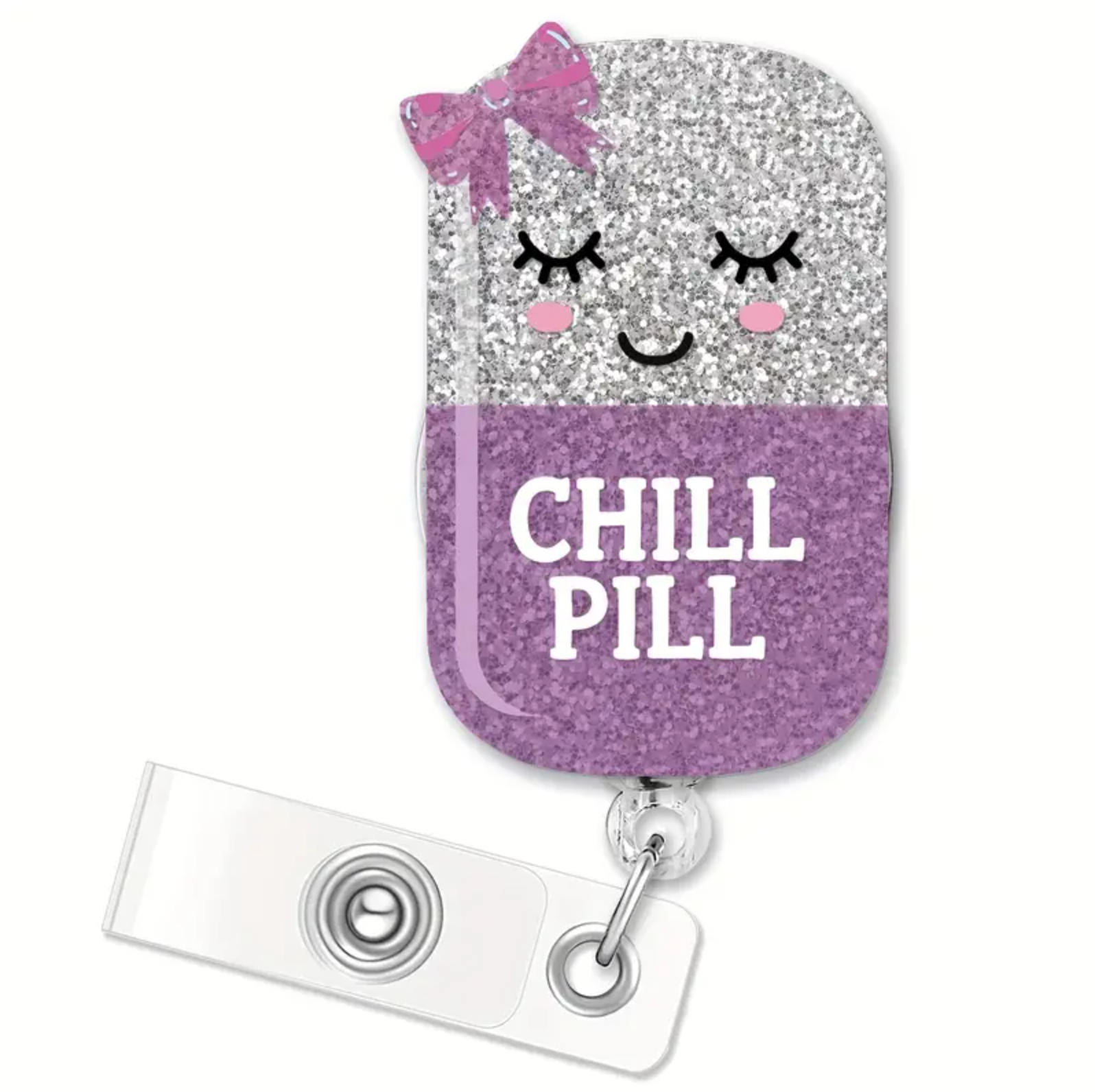 Chill Pill Badge Holder Fleurty Girl Chill Pill Badge Holder Fleurty Girl