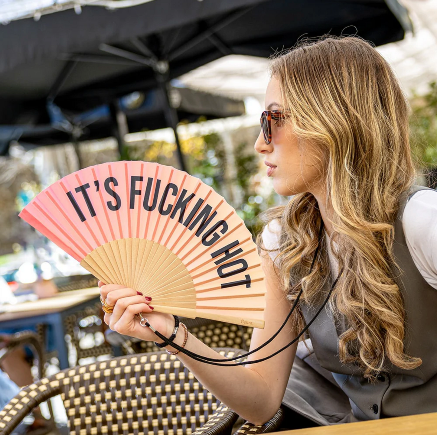 Fucking Hot Hand Fan, Sunset Ombre