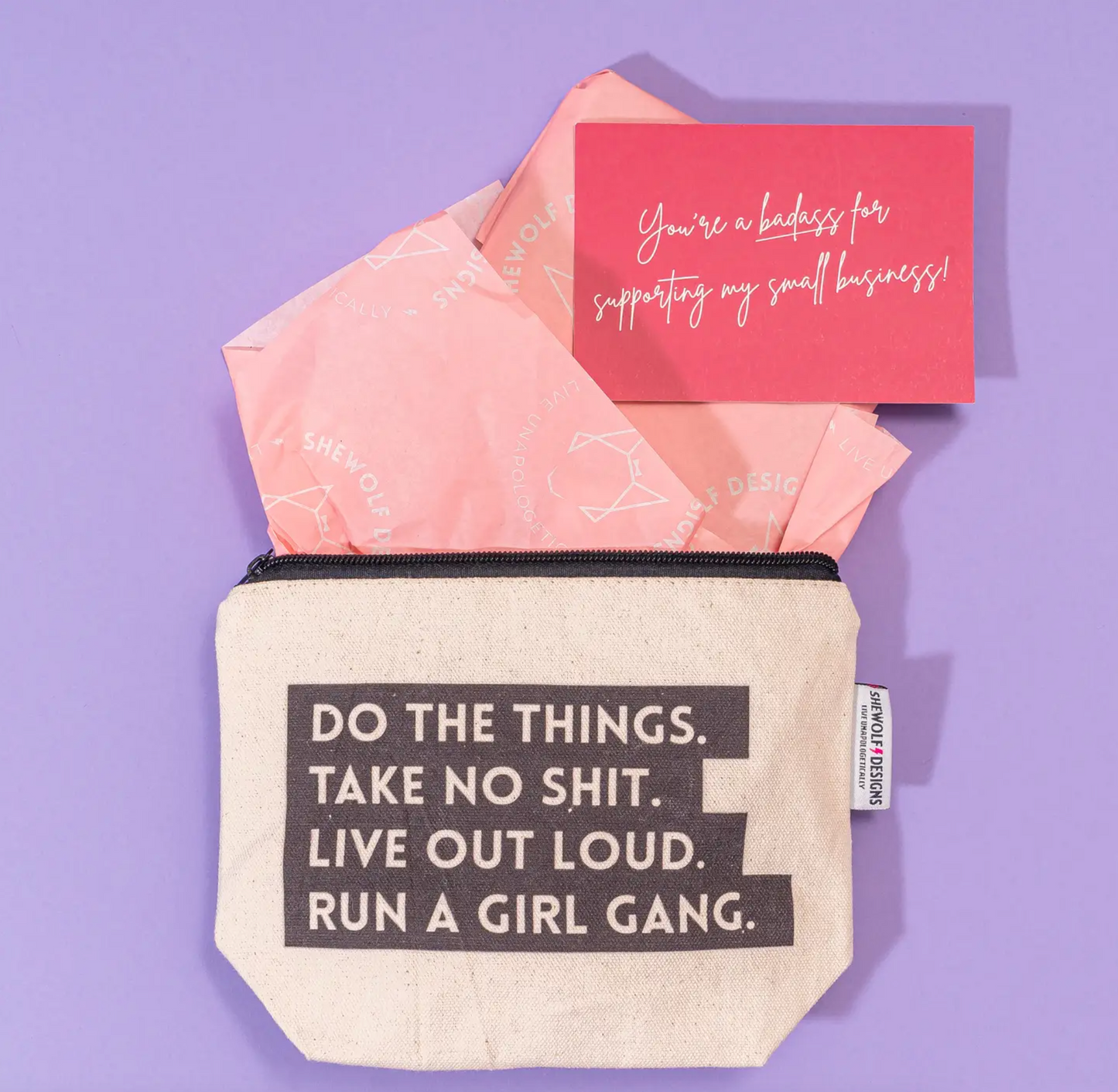 Run a Girl Gang Cosmetic Pouch