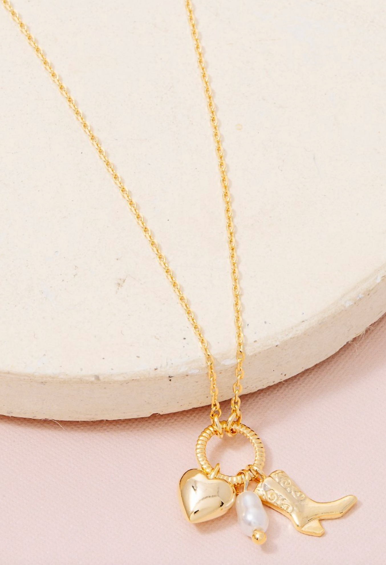 Western Boot Charm Necklace