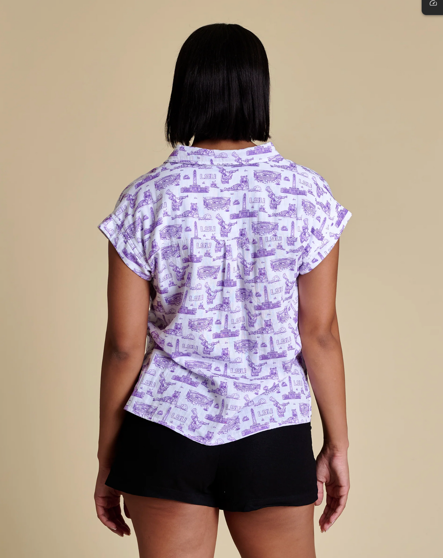 Purple Team Toile Top