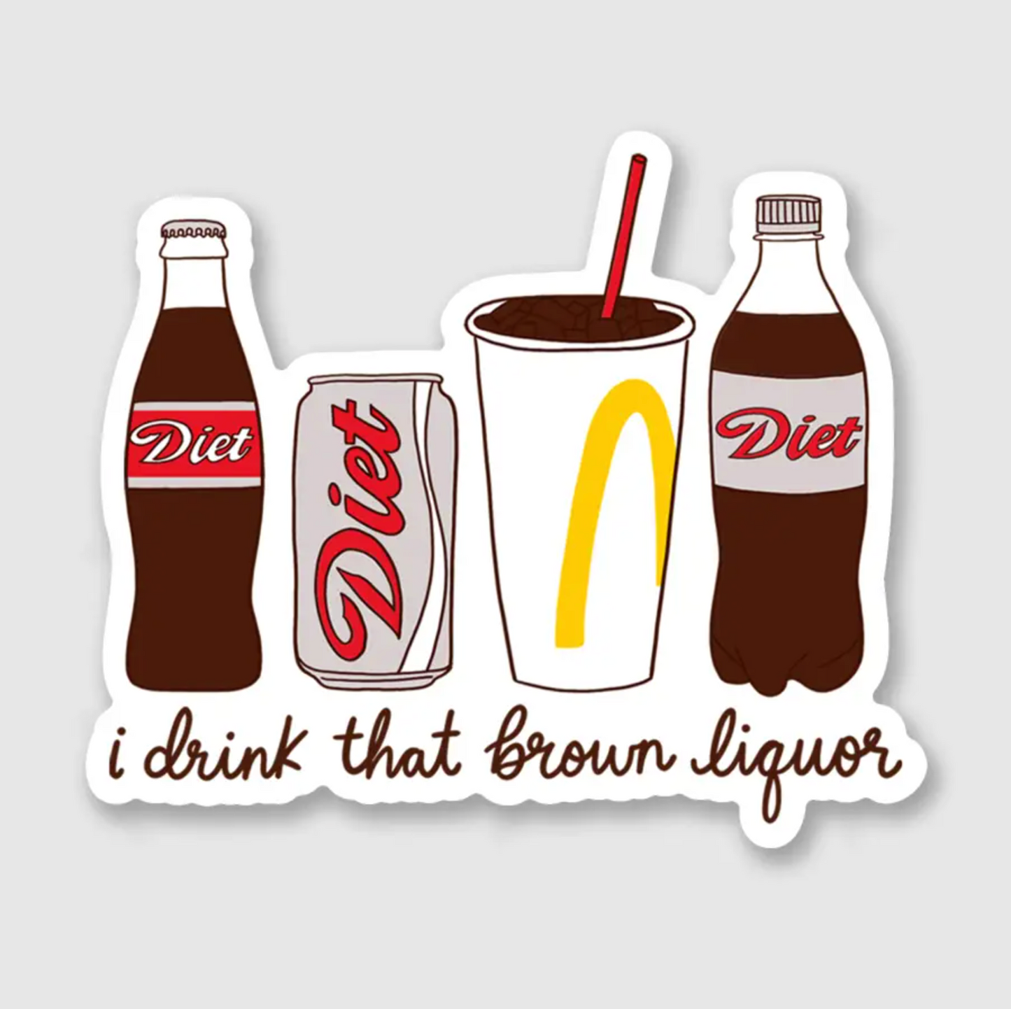 Brown Liquor Sticker