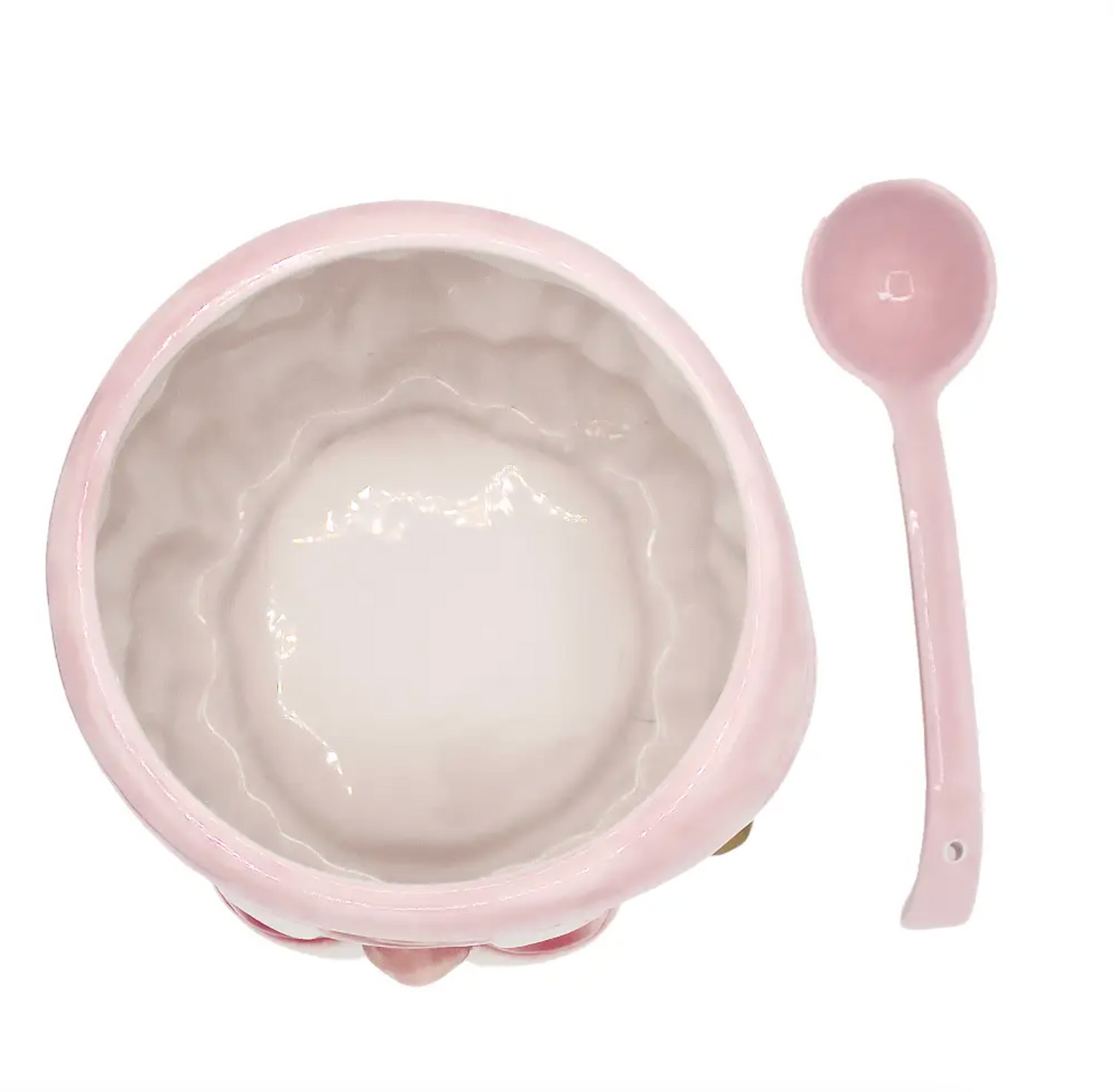 Pink Santa Punch Bowl with Ladle