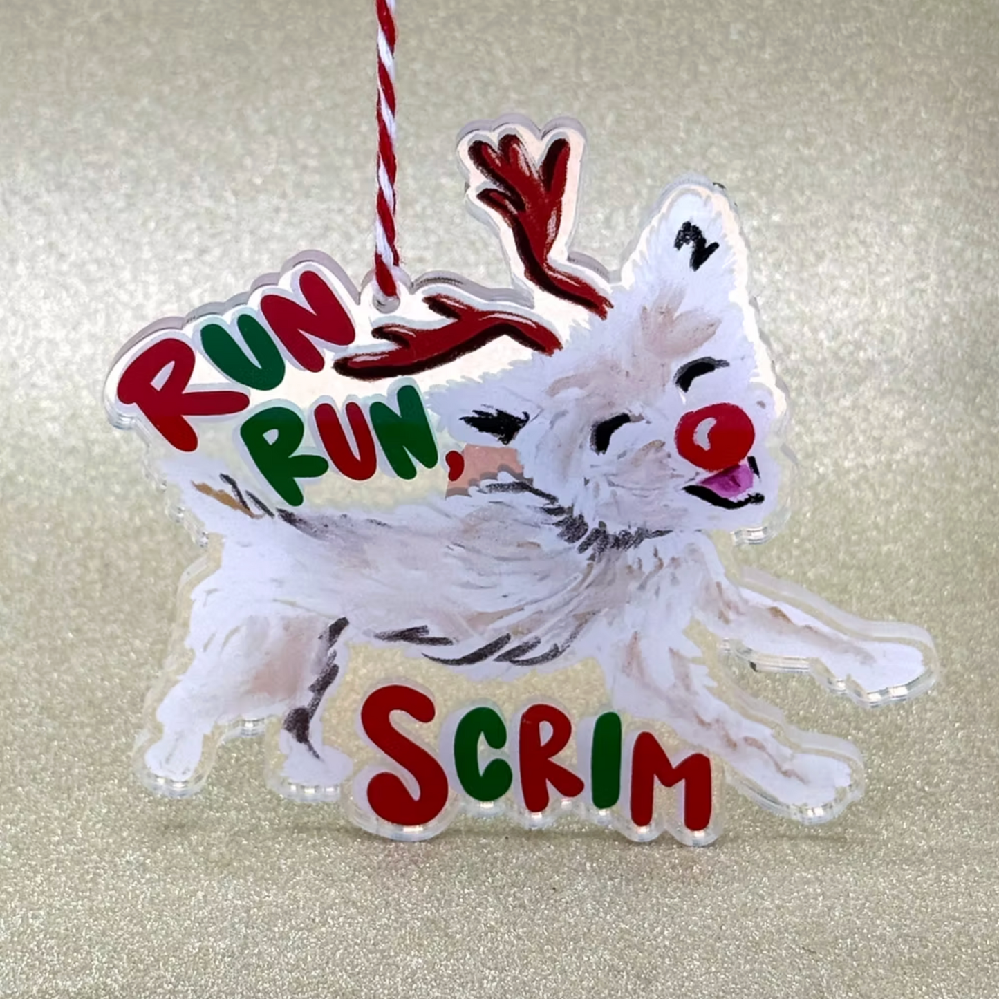 Run Scrim Run Acrylic Ornament
