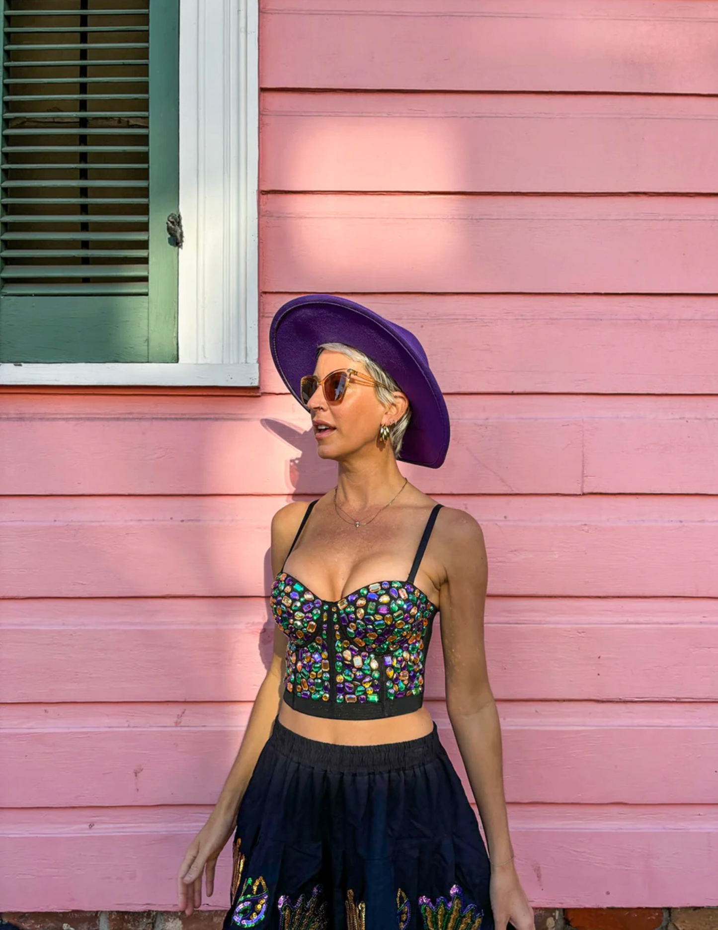 Jeweled Bustier, Black
