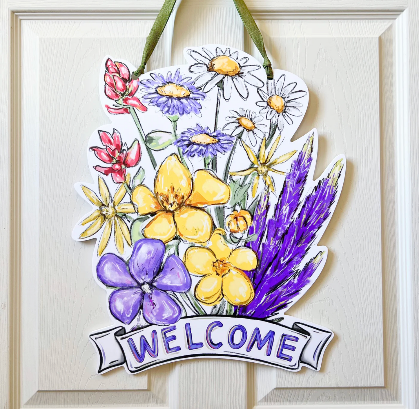Wildflower Welcome Door Hanger
