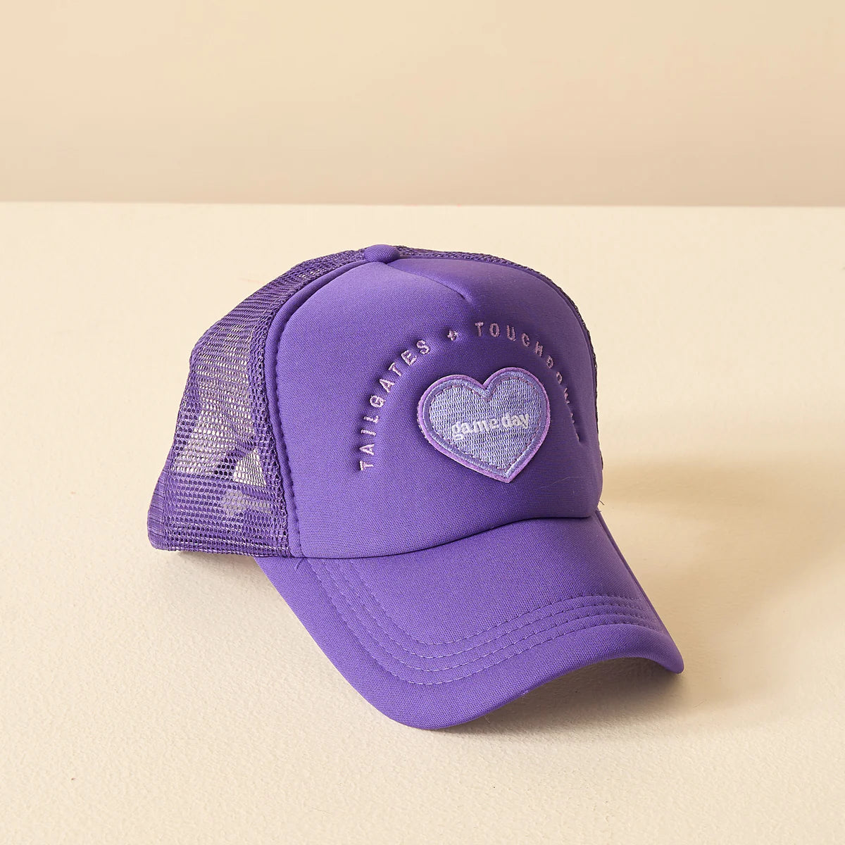 Tailgates + Touchdowns Trucker Hat, Purple