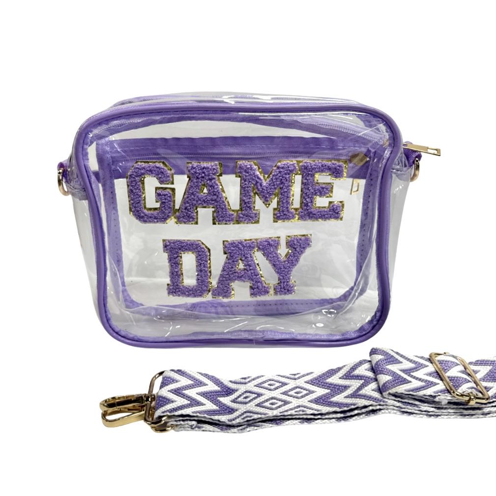 Game Day Patch Clear Bag, Purple