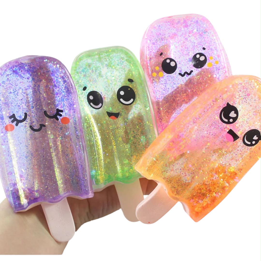 Glitter Popsicle Face Squishy