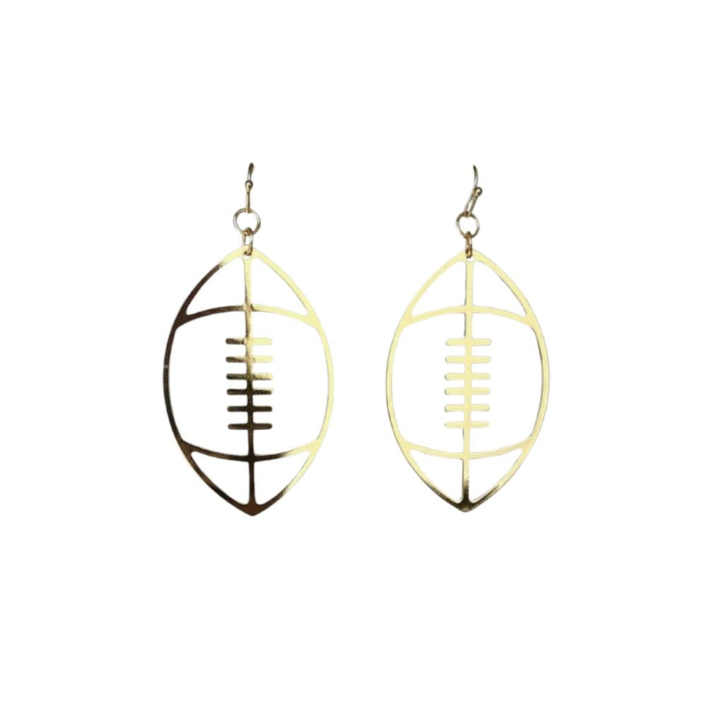 Open Football Earrings