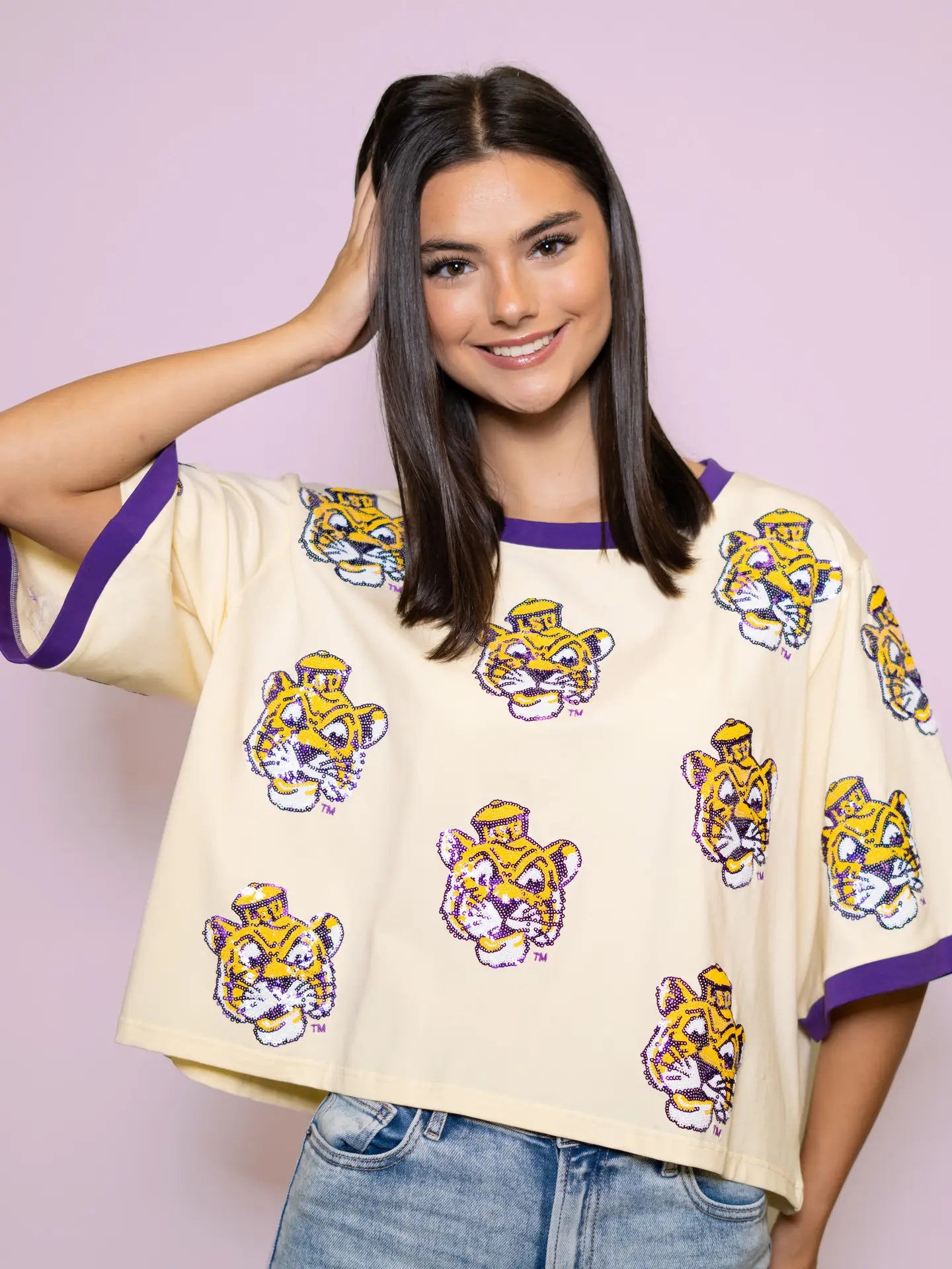 Vintage Tiger Oversized Crop Tee
