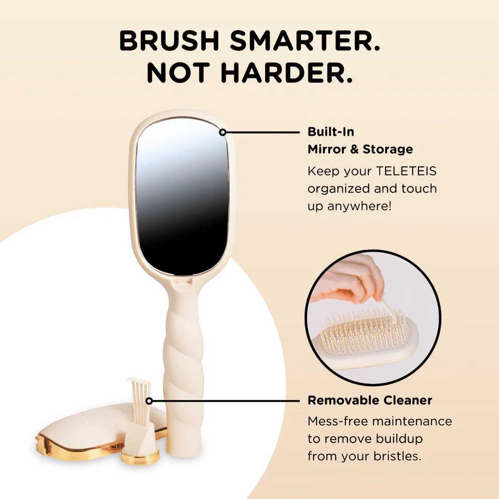 Teleties Detangler Brush, Tan