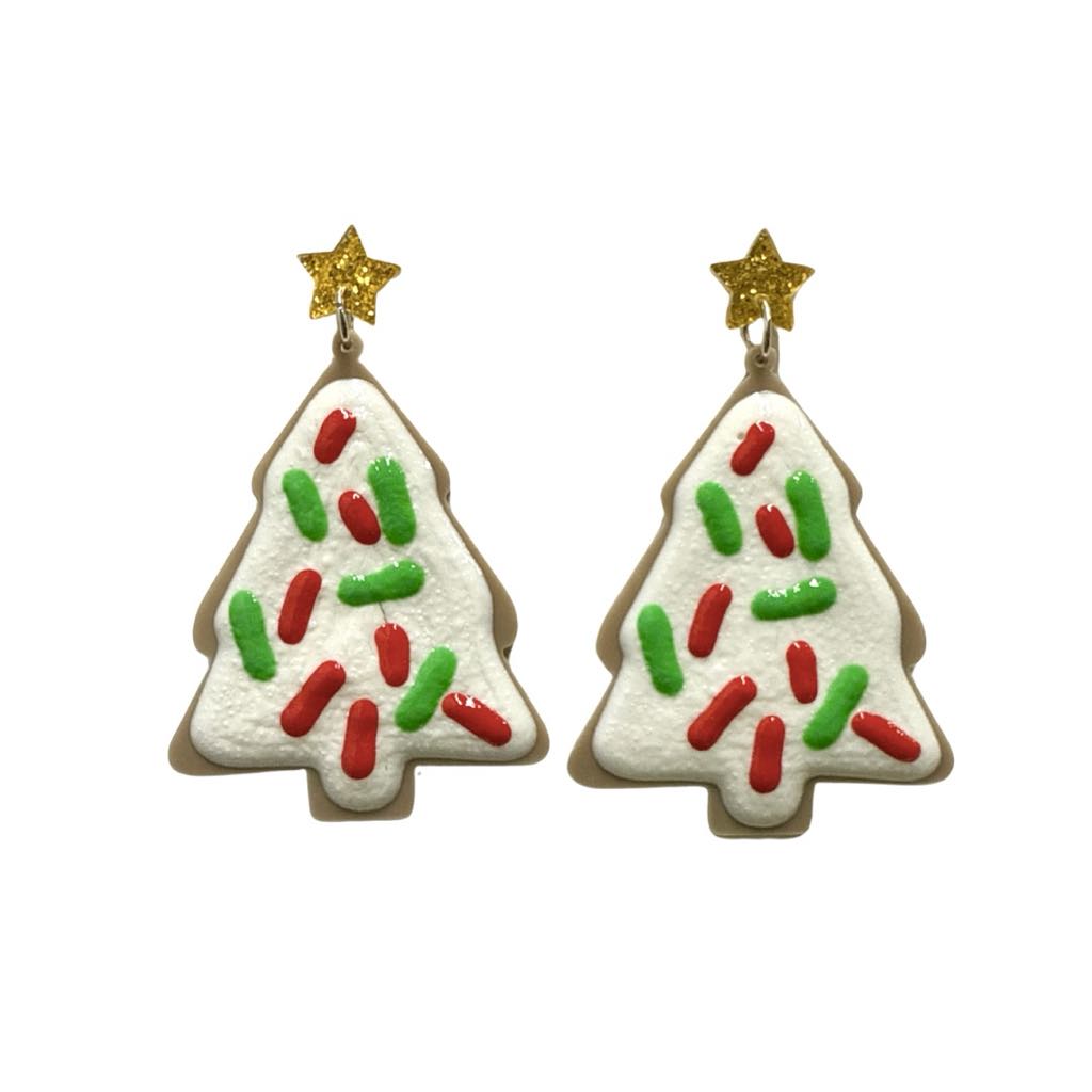 Holiday Cookie Earrings with Star Stud