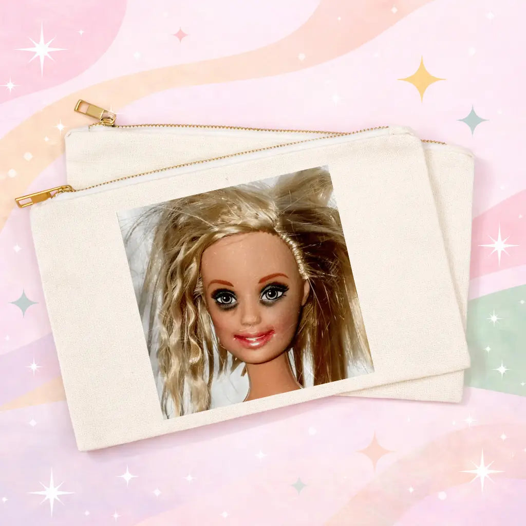 Messy Hair Doll Zipper Pouch