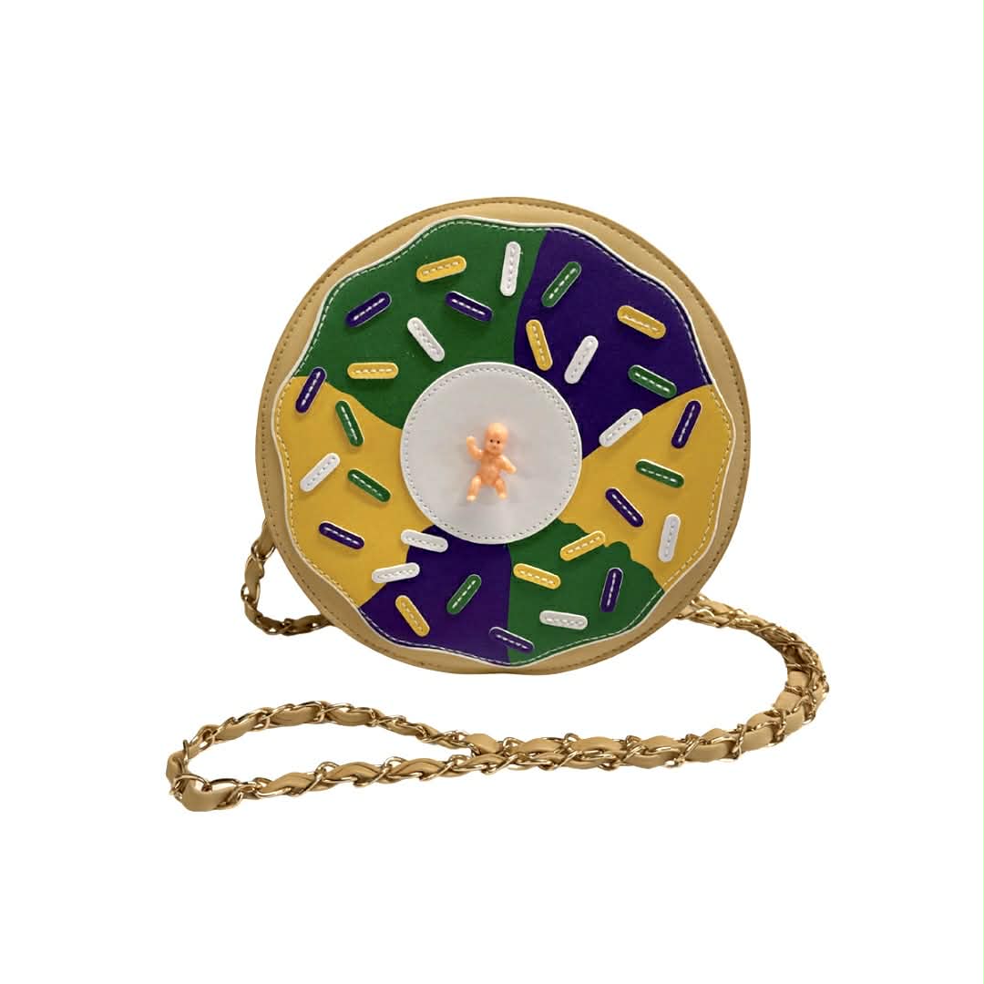 King Cake with Baby Purse