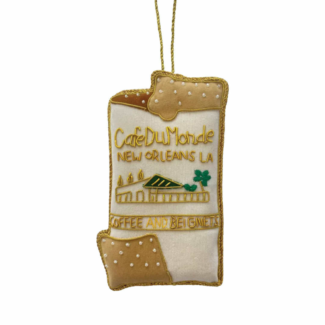 Coffee & Beignet Plush Ornament