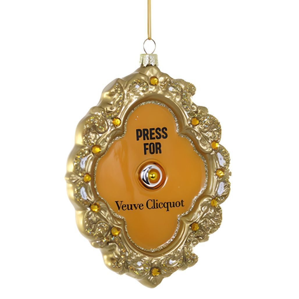 French Champagne Button Ornament