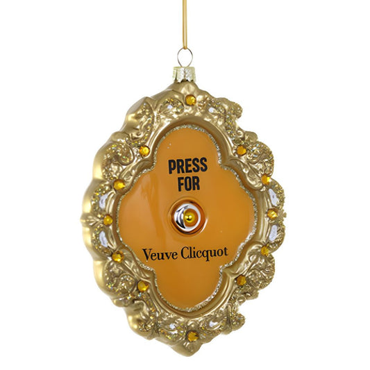 French Champagne Button Ornament