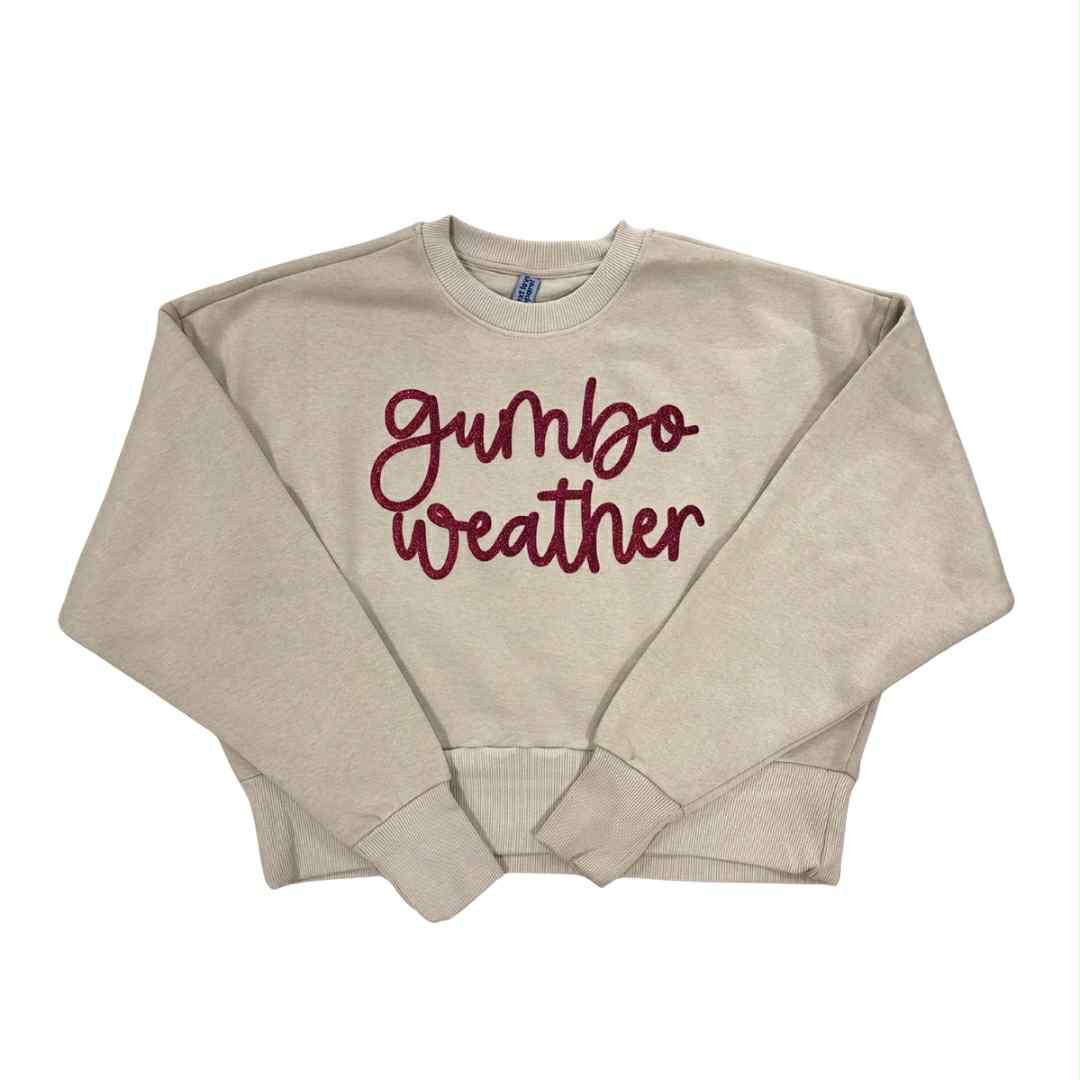 Gumbo Weather Crop Sweatshirt