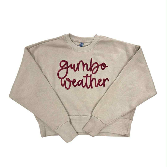 Gumbo Weather Crop Sweatshirt