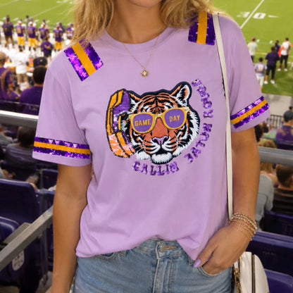 Callin' Baton Rouge Sequin Patch Tee