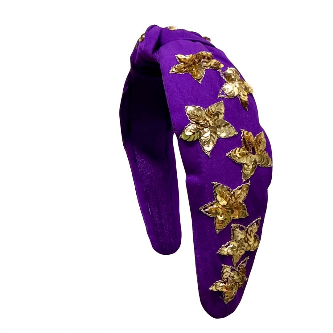 Sequin Star Headband, Gold Stars