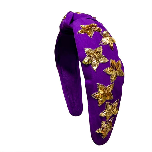 Sequin Star Headband, Gold Stars