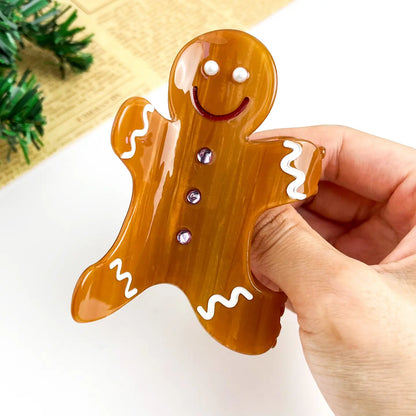 Gingerbread Man Claw Clip