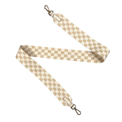 Checkered Purse Strap, Gold
