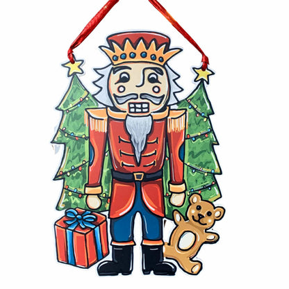 Red Nutcracker Door Hanger