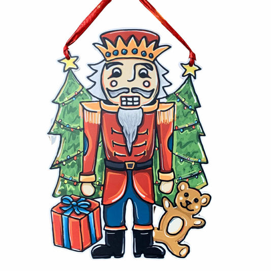 Red Nutcracker Door Hanger