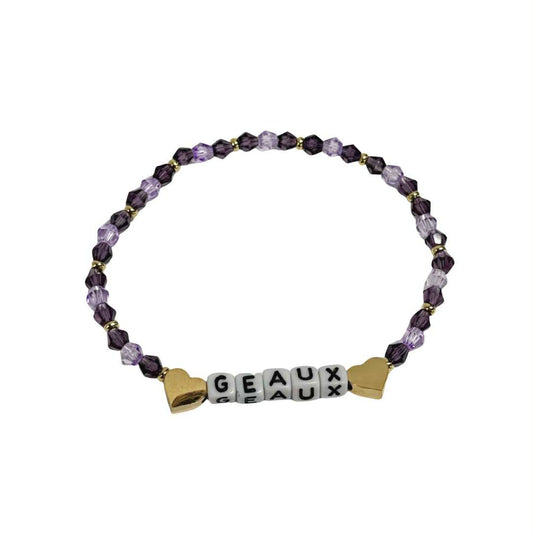 Geaux Beaded Bracelet