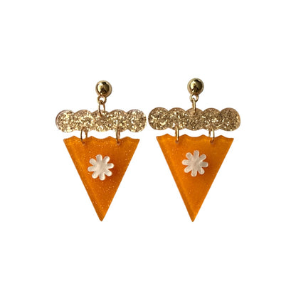 Pumpkin Pie Glitter Earrings
