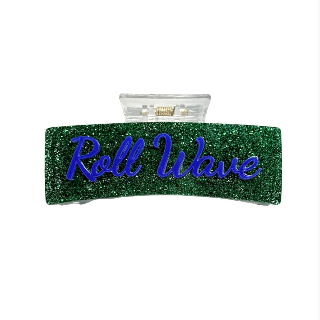 Roll Wave Glitter Claw Clip