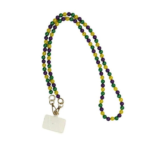 Mardi Gras Bead Phone Strap