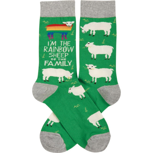 Rainbow Sheep Socks