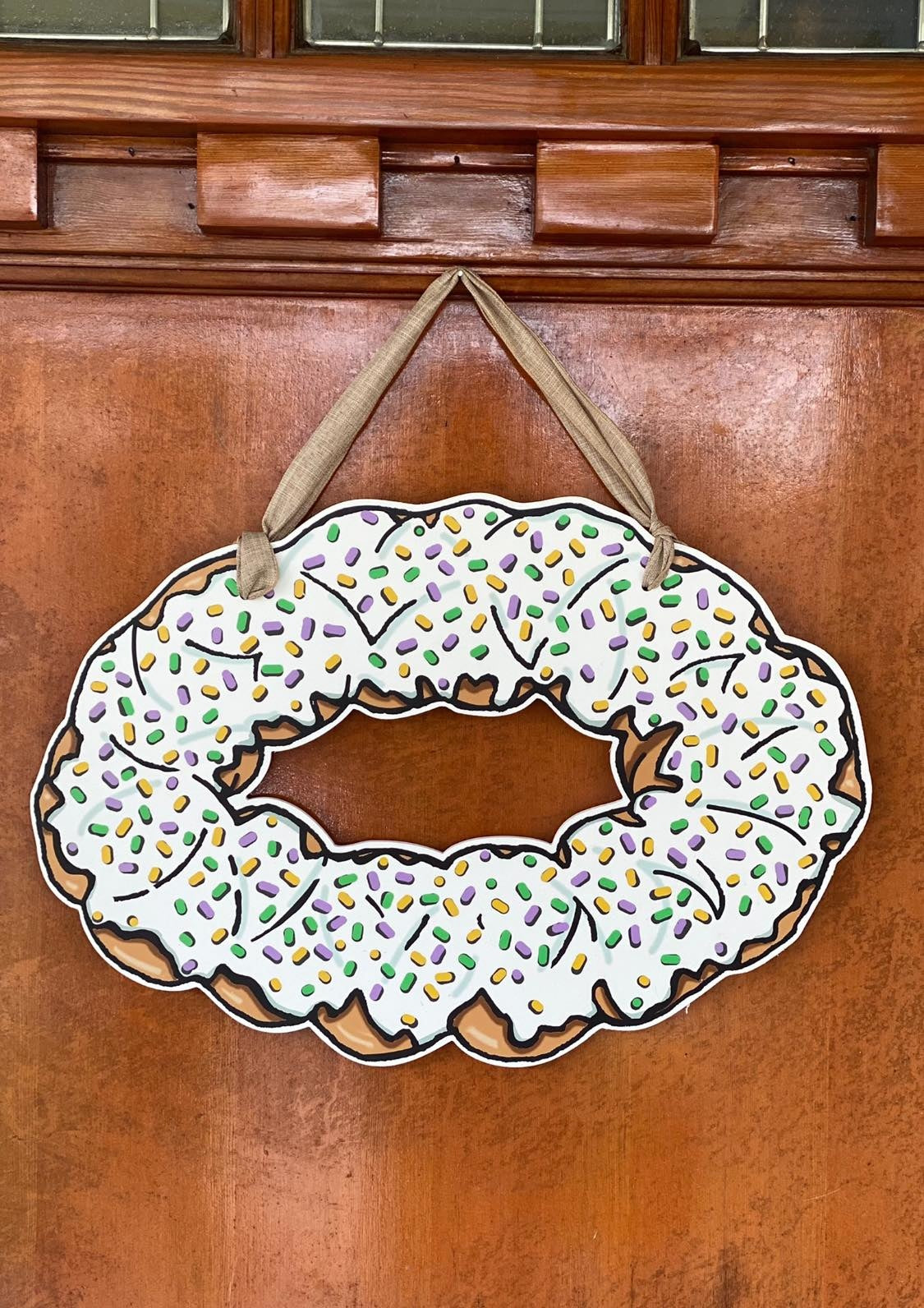 Iced King Cake Door Hanger