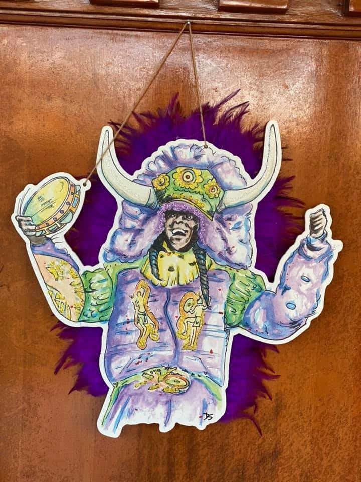 Mardi Gras Jokamo Door Hanger