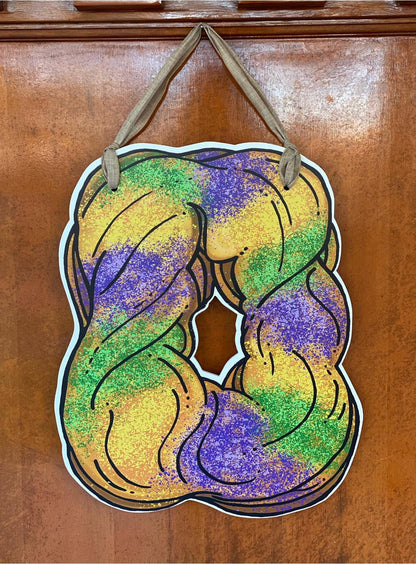 Haydel's Sugar Only King Cake Door Hanger