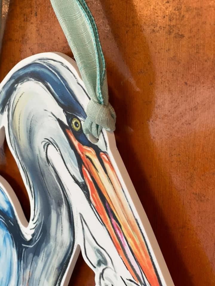 It's a Boy Blue Heron Door Hanger