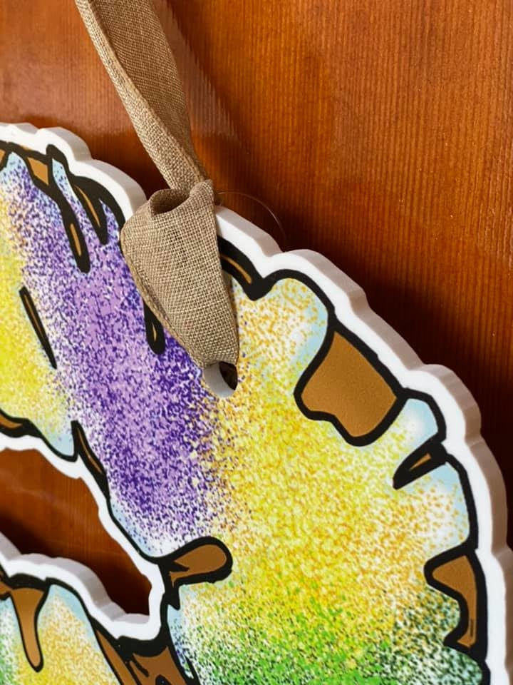 Haydel's Traditional King Cake Door Hanger