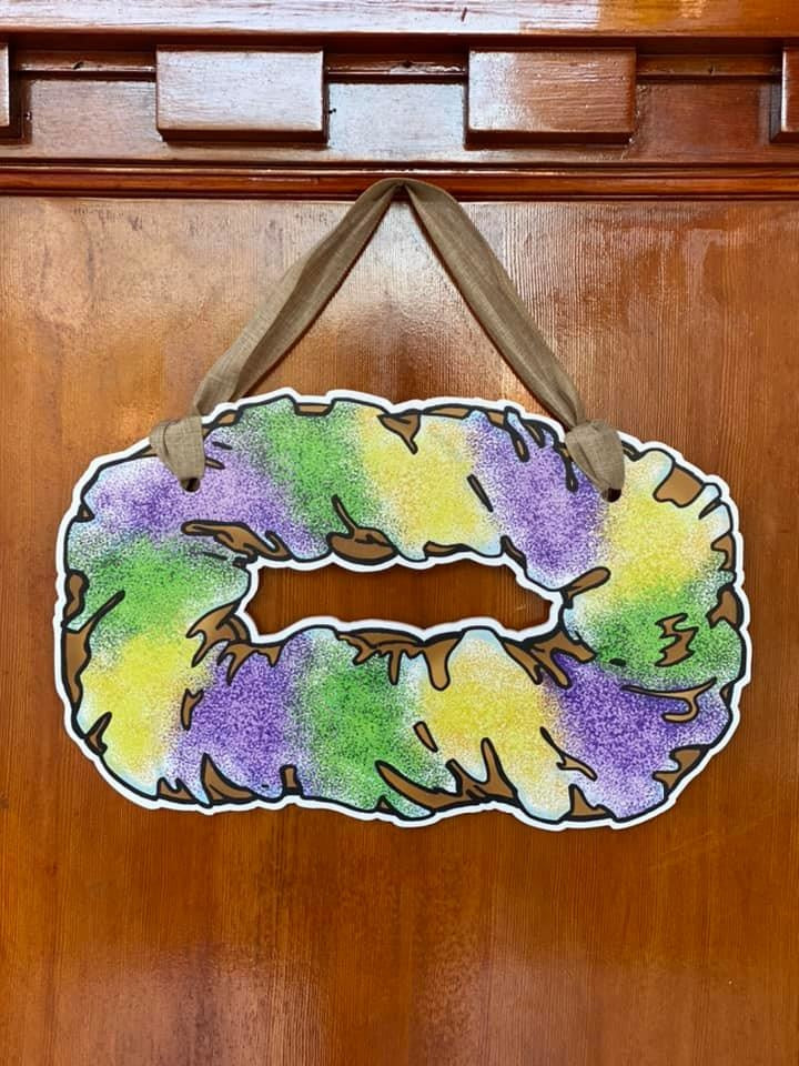 Haydel's Traditional King Cake Door Hanger