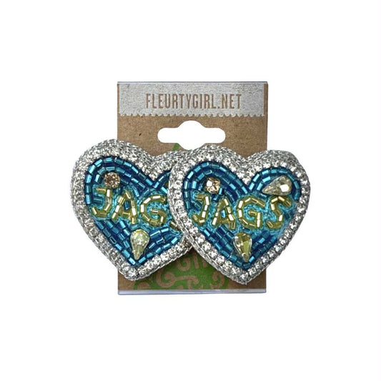 Jags Heart Beaded Earrings