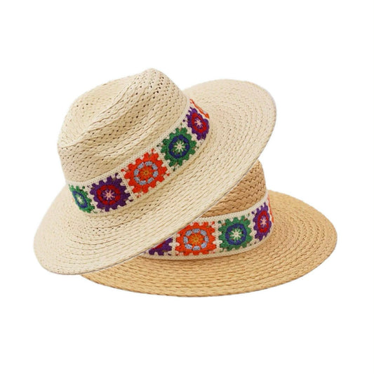 Straw Hat, Crochet Band