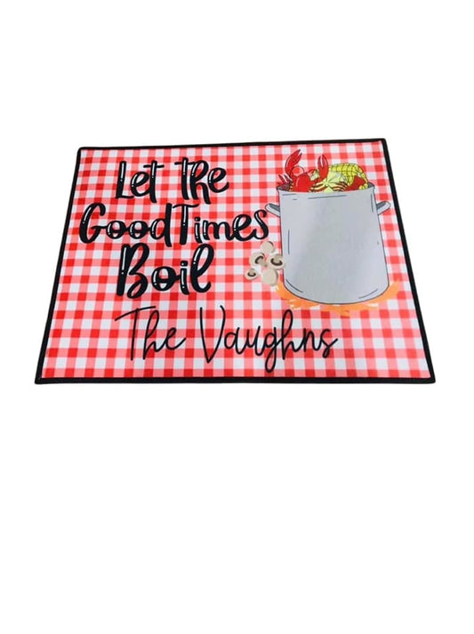 Custom Crawfish Boil Door Mat