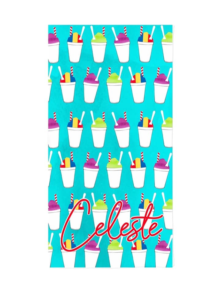 Custom Snoball Beach Towel