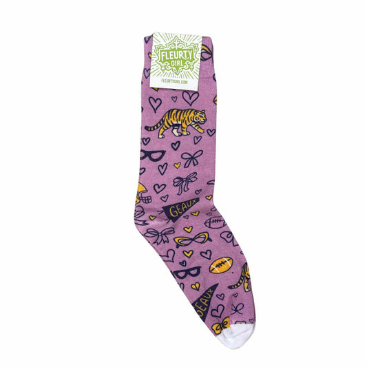 Geaux Icon Purple Socks